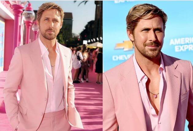 Ryan Gosling in Pink Pastel Suit